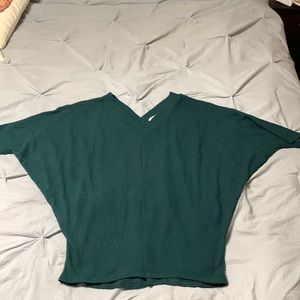 Lightweight dark green sweater!  Size large!